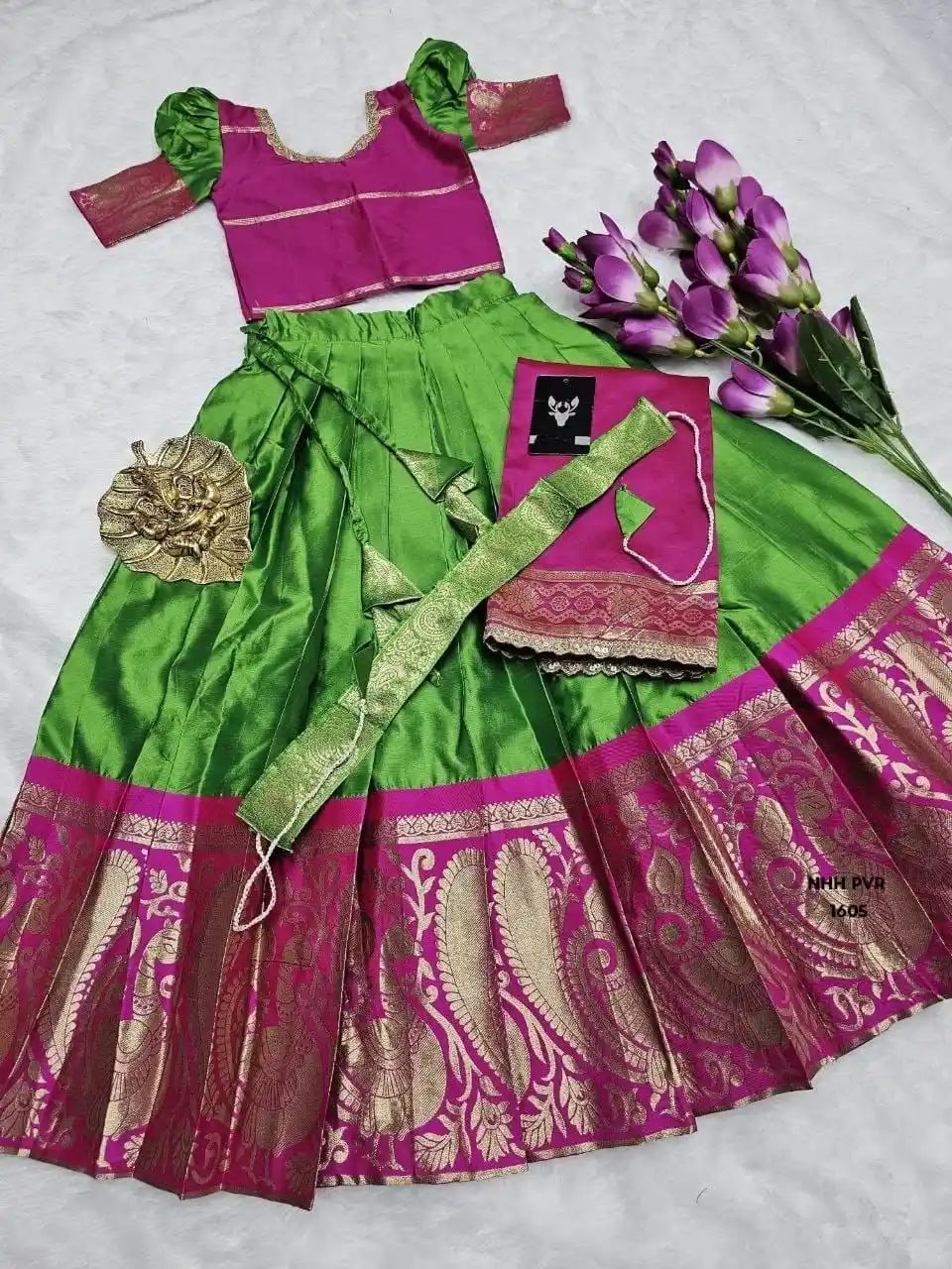 Pink & Green Royale Lehenga Choli set